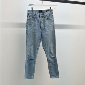 Citizens Of Humanity Light Blue Highrise Slim Crop Jeans